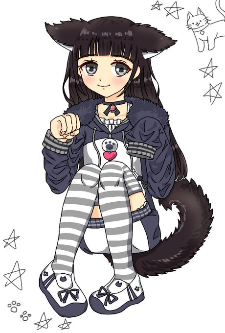 猫パーカーのtwitterイラスト検索結果