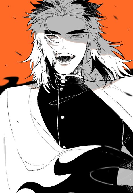 もる*垢移動中さんがTwitterに投稿した煉獄杏寿郎(鬼滅の刃)のイラスト。