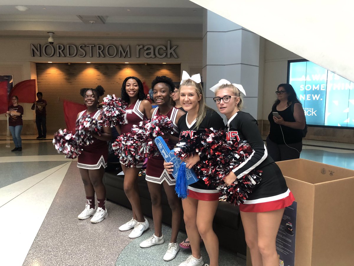 Our Dulaney Cheerleaders spreading lots of SPIRIT at the Rally for Education event this morning at Towson Town! Thanks for having us! <a href="/foundationbcps/">The Education Foundation of BCPS</a> <a href="/BCPSAthletics/">BCPS Athletics</a> <a href="/DulaneyLions/">Dulaney Athletics</a> <a href="/DulaneyHigh/">Dulaney High School</a>