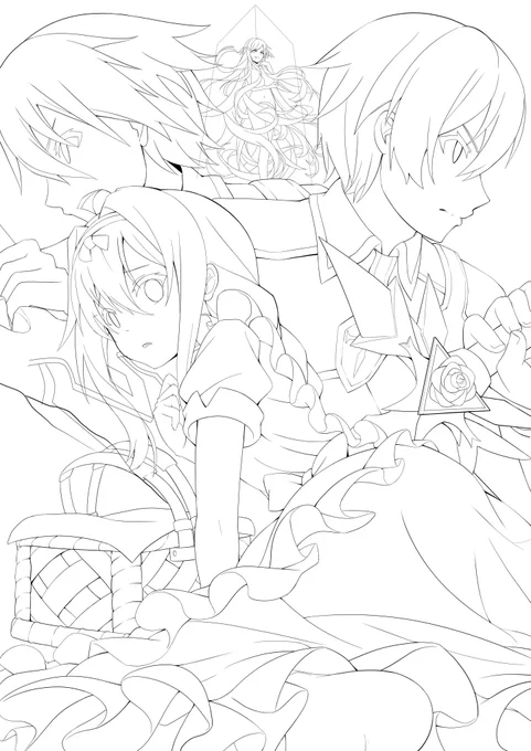 [(途中)SAO]
今天把線稿處理的差不多,周日回家再修細節跟上底色還有光影計畫 