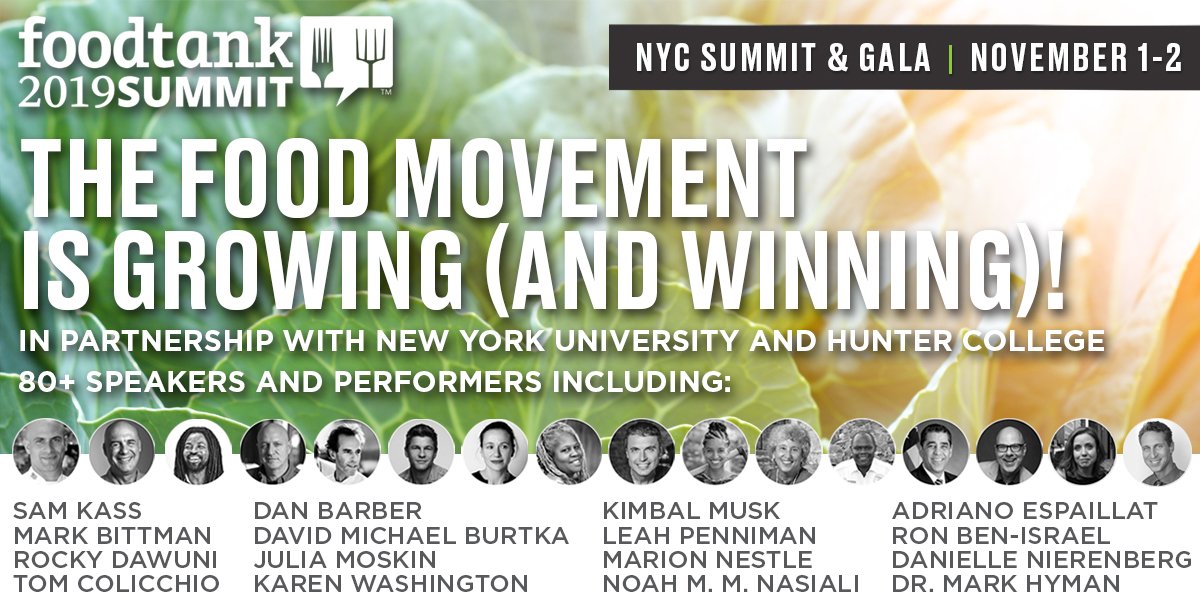 foodtank's tweet photo. Food Tank Summit: 80+ Speakers Including Bittman, Musk, Colicchio, Nestle, Ben-Israel, Hyman, Nierenberg, Penniman, Dawuni, Burkta, Barber, and many more. 

Click to see the lineup: https://t.co/rYCCk5aNjk https://t.co/M9teLqJnwe