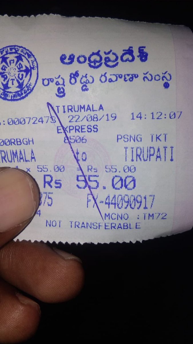turagasudhakar's tweet photo. Front  ticket to Tirumala/Tirupathi , we usually Chant NAMO VENKATESAYA AS WE ARE ON THE WAY TO VISIT BELOVED GOD
Now just see backside of the ticket, it says ALMOST ALL FREE TICKET TO JERUSALEM TO VISIT JESUS #SickIdea #AntiHinduJagan @BJP4Andhra @klnbjp @VeerrajuSomu @BJPSocial https://t.co/OX5dftBUN7