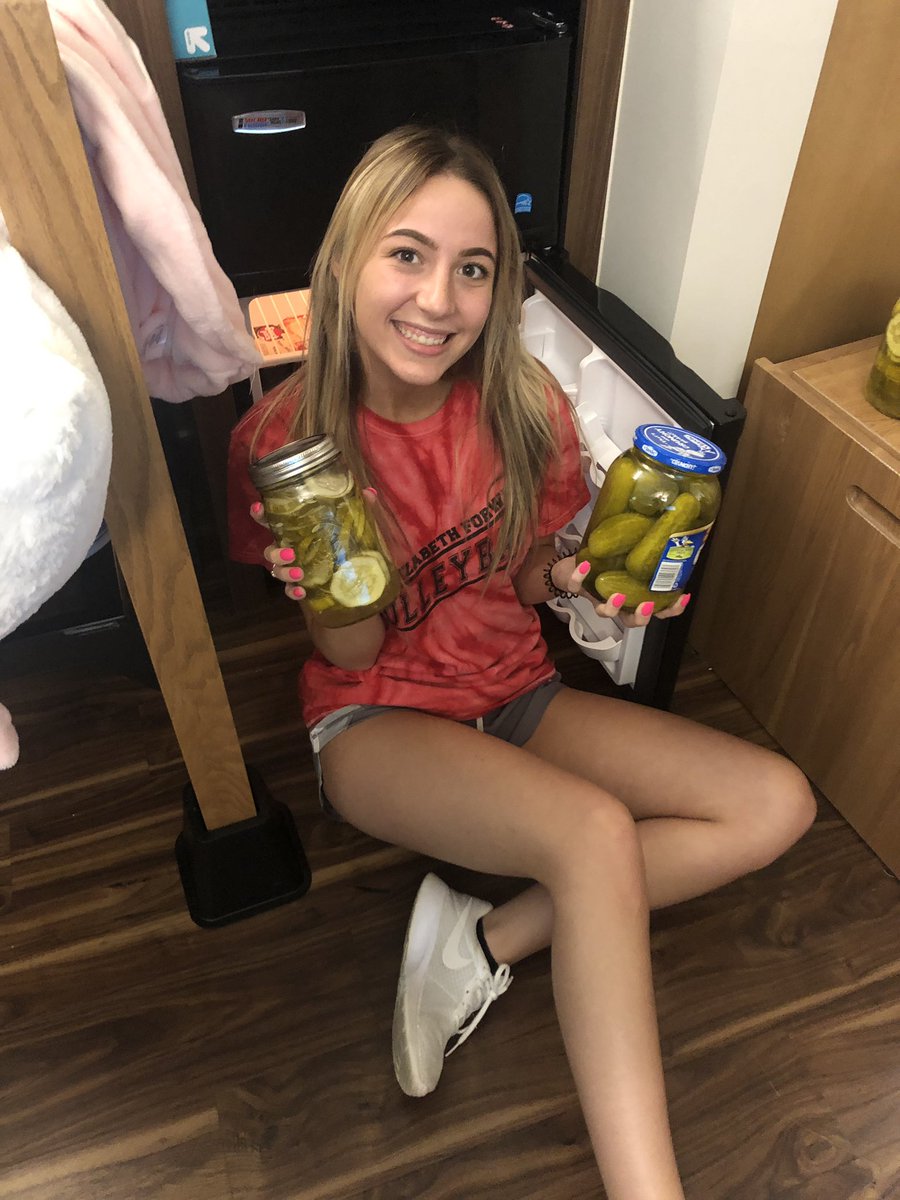 PSBehrend's tweet photo. Paige LOVES pickles. Her fridge is stocked and ready to power her through that first round of exams. #BehrendBound https://t.co/NbtTtuGE08