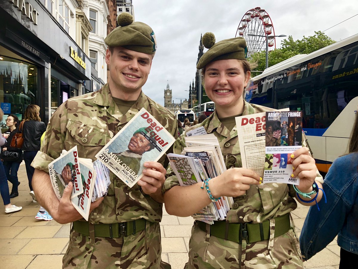 ArmyatTheFringe's tweet image. Look out for these guys on Princes Street on your way home tonight!
#AATF19
#MakeYourFringe