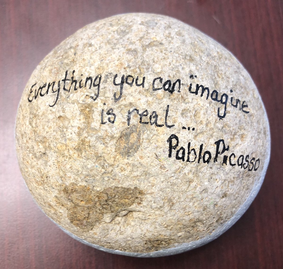 Found this on my desk this morning! Thanks to the awesome parent who left this for me! This will become the new painting on the wall outside the library!! #crestwoodchallengers #VisaliaUSD