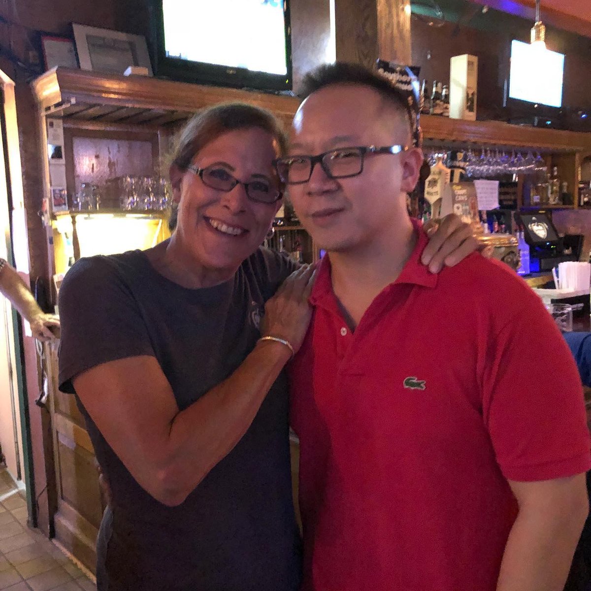 olive_ridleys's tweet photo. GUESS WHO’S BACK?!?!  That’s right, the one and only Mama Deb will be behind the pine tonight, slinging drinks and giving hugs to the long line of those who missed her. Come tonight to celebrate her return with Vodka Night and Karaoke! https://t.co/GJMkfJlt0S