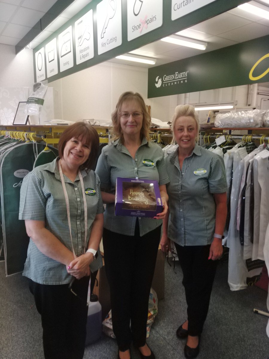 Lesley in brought enjoying birthday cake