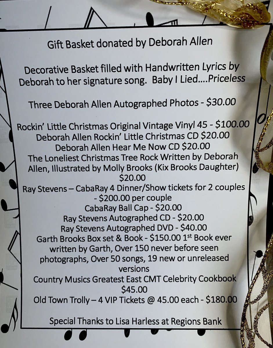 DeborahAllen3's tweet photo. ThankYou #BecisBagsAndBaskets in #MtJuliet 4the #FabulousArrangement of my #CelebrityCenterPiece for #TJMartell #CharityDinner #AuctionEvent Wed Sept 4 #TheHuttonHotel 6PM #Nashville ThankYou #LisaHarless #RegionsBank #RayStevens #CabaRay #GarthBrooks #OldTownTrolley #CMT https://t.co/6fMrO83990