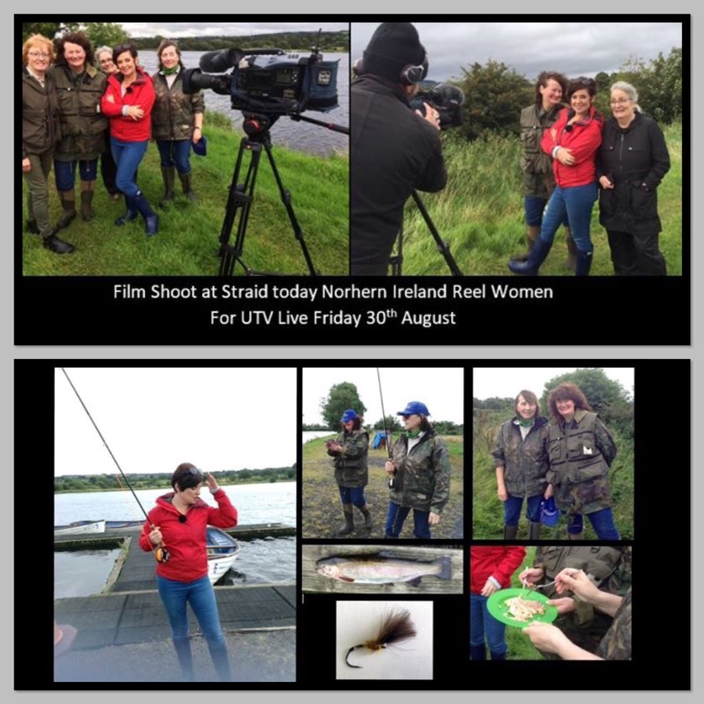 members of the group Northern Ireland Reel Women had a great day at Straid today. Film Shoot for the UTV Live programme going out on the 30th August. Susan Brown caught a super Trout on a fly tied by Brian Ratcliff. @rita_utv #womenfishing #fishing #reelwomen #utvlive