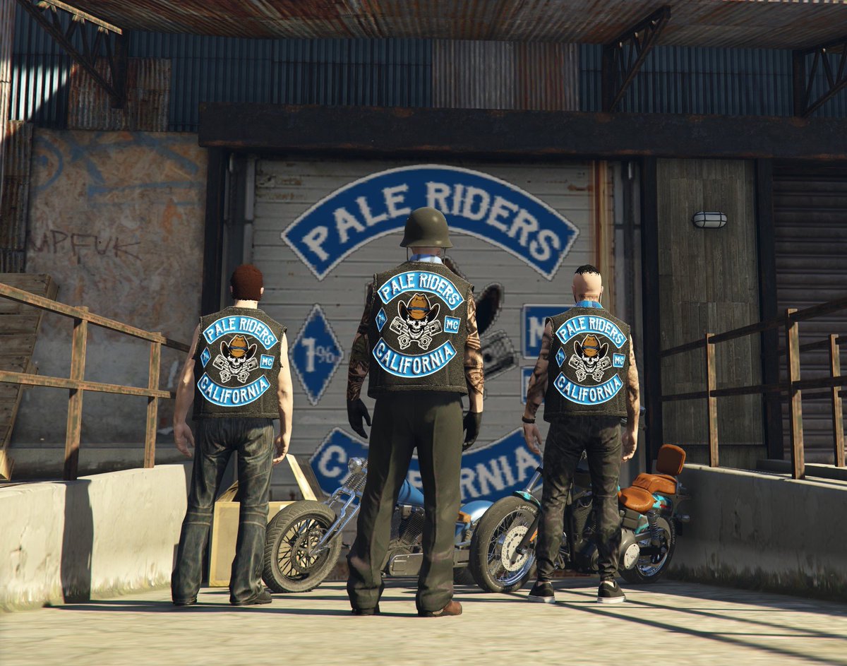 HHellfis's tweet photo. Come see the boys in California #PaleRidersMC #GTAV #GTARP #FiveM #JimmyWilson #Outlaw #Motorcycleclub #GTABiker #CommunityRP https://t.co/ZxwPBiJYRr
