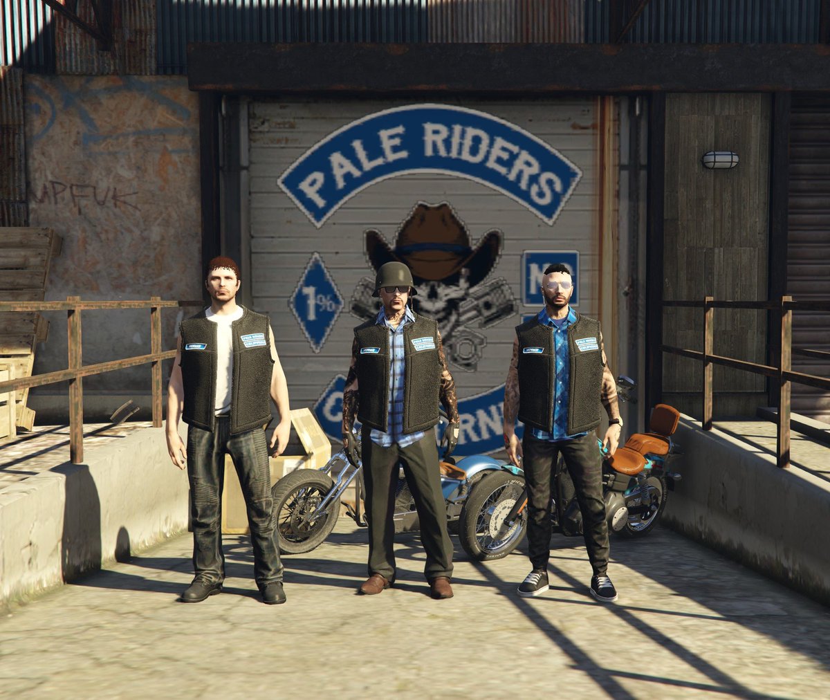 HHellfis's tweet photo. Come see the boys in California #PaleRidersMC #GTAV #GTARP #FiveM #JimmyWilson #Outlaw #Motorcycleclub #GTABiker #CommunityRP https://t.co/ZxwPBiJYRr