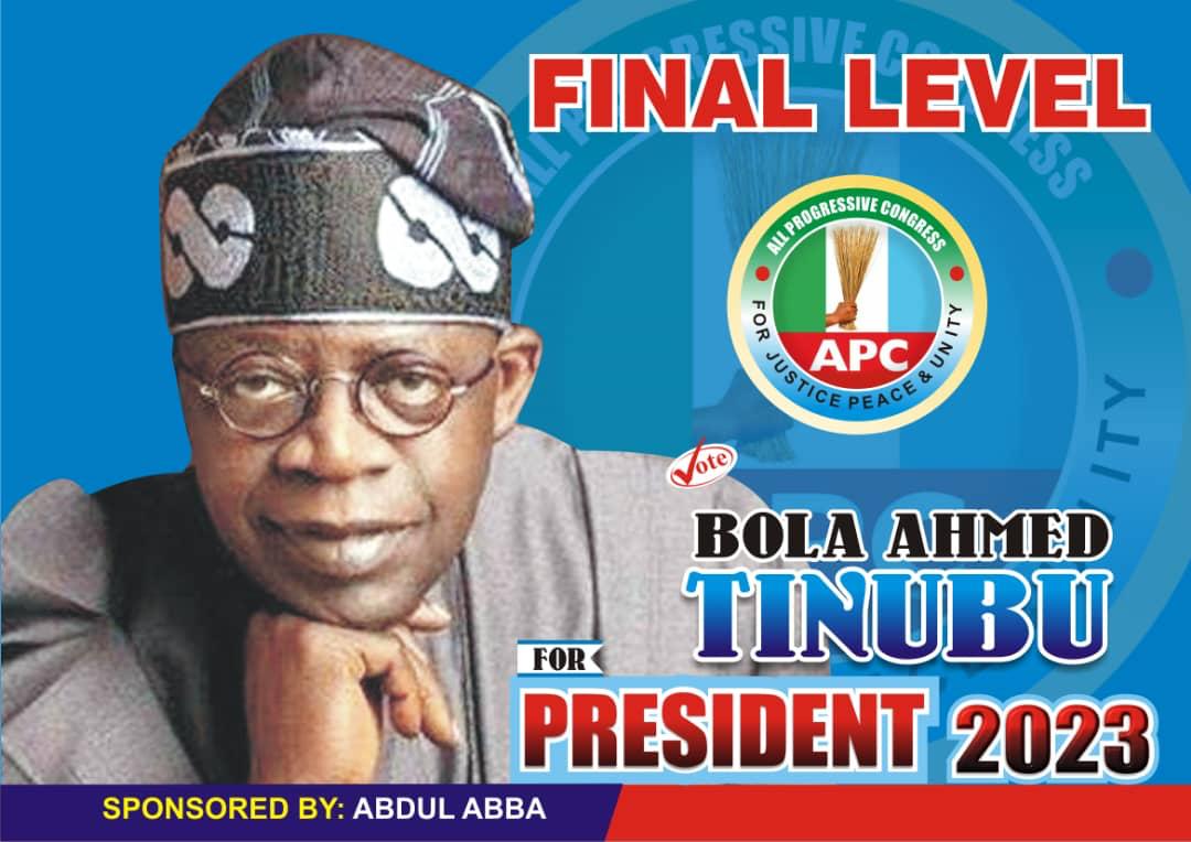 NuhuHarkaCeo's tweet image. The road to #FinalLevel begins now with #Asiwaju2023 
A man like Bola Ahmed Tinubu. 
Cc @AsiwajuTinubu
 @donjazzy___