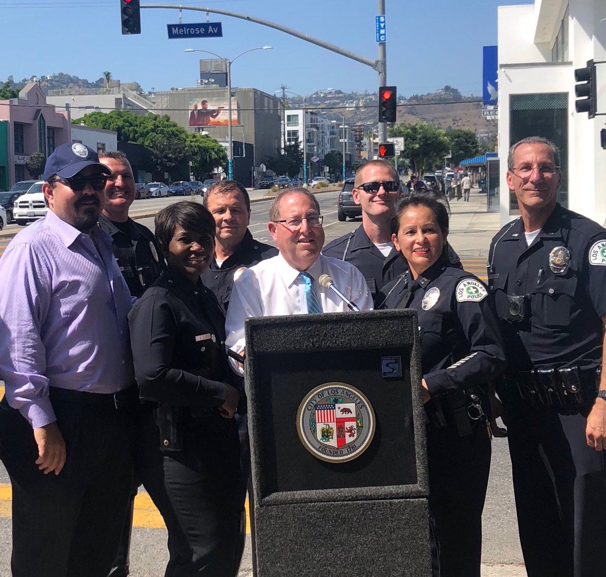 Proud to stand with <a href="/PaulKoretzCD5/">Paul Koretz</a>  as we educate the community about safe mobility.  Remember scooters are a conveyance and meant to be on the road.  It’s against the law to ride them on the sidewalk.  Please ride responsibly. #VisionZero