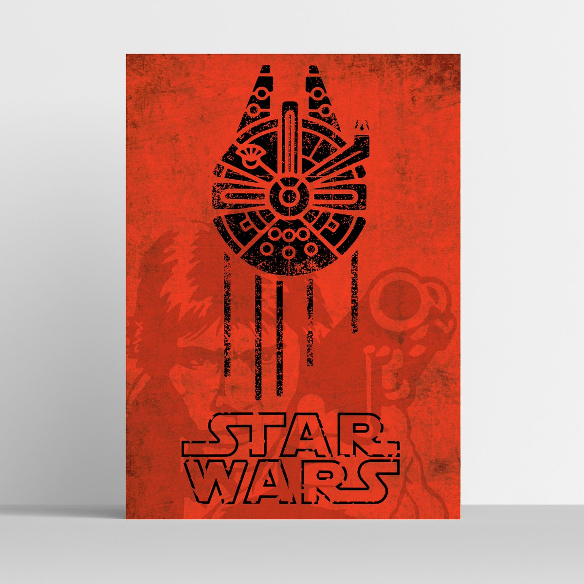 frikiarea's tweet photo. Increíble #póster de #starwars en el que podemos ver el mítico #alconmilenario https://t.co/tr8c5K8kdm