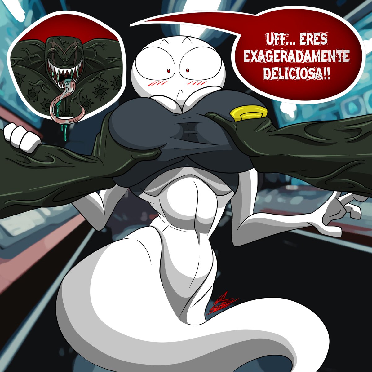 StudiosSub's tweet photo. *Staring: #pepperghost & #ManiacMerc.
*ManiacMerc is a character created by @c_noar
#ghostgirl #ocfemale #MonsterGirls #digitalart #sexygirl #VoluptuousCurves #bigboobs #BigHips #digitalcolor #originalcharacters #digitalartwork #hotcurvygirl #Waifu https://t.co/BJVOF6y05G