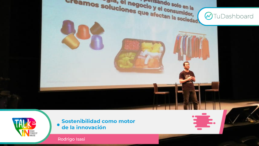 TuDashboard's tweet photo. Hace mención también que un nuevo punto de la #innovación debe de ser la #sostenibilidad. Un ejemplo de esto es #Letucce que nos hace cuestionarnos cómo alimentarnos. #TalkIn19 https://t.co/En6PCH10MG
