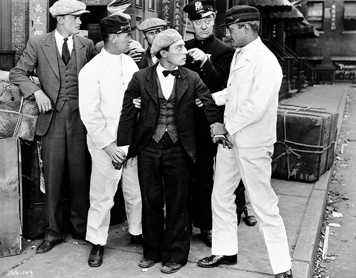 Decided this yr I wanna go as #BusterKeaton for Halloween but not sure if I should base my look on his early shorts or The Cameraman. Any advice from Buster cosplayers (esp where 2 get his early vest) will be a big help! <a href="/BusterKeatonSoc/">Buster Keaton</a> if u could, plz RT 2 help a girl out. TIA!