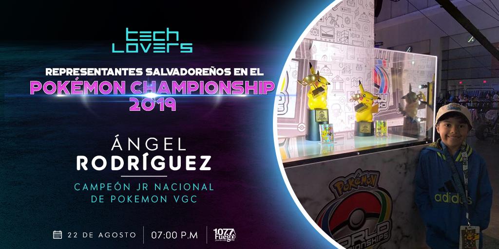 TechLoversFM's tweet photo. Este jueves 22 de agosto estará con nosotros Ángel Rodríguez, que nos representó durante el Pokémon World Championships 2019 en la categoría VGC Juniors, además es campeón nacional de esta misma categoría 🎮

#TechLoversFM | ⌚ 07:00 P.M. | @1077Fuego 🔥 https://t.co/oVPVIO0zYF