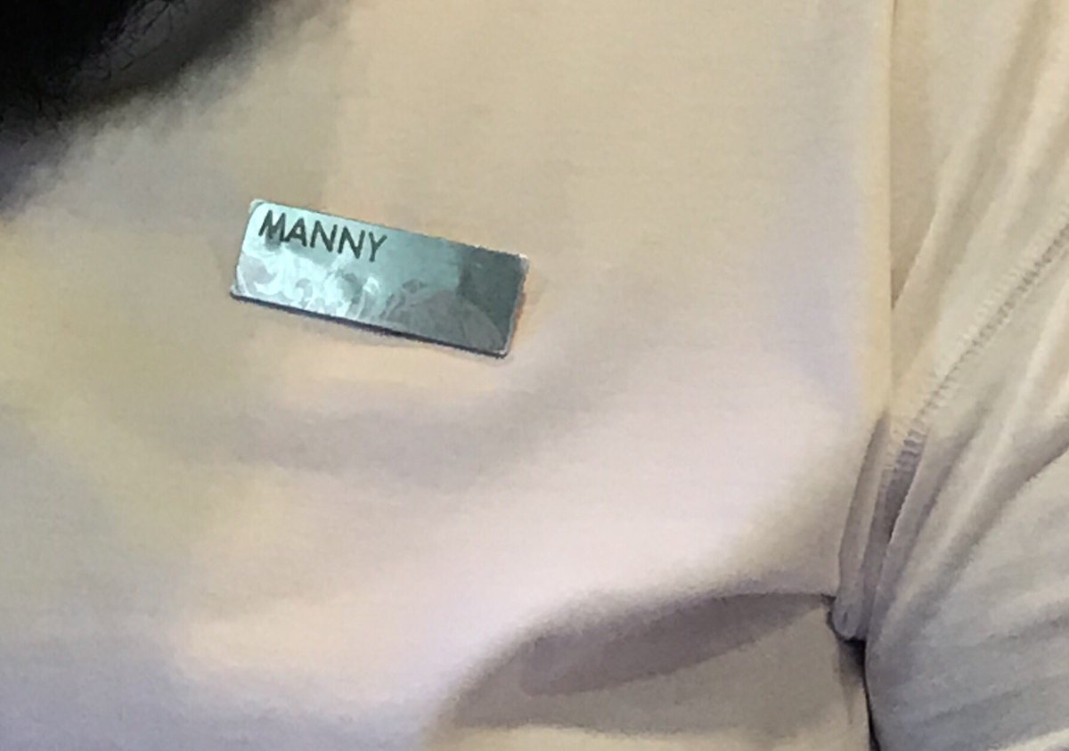 bradtopol's tweet photo. @tarpinian @Cosmopolitan_LV @manuel_silveyra @DanielKrook Dude! Here’s the best part!!! Checkout the name tag!!! https://t.co/HubZTtXcp1