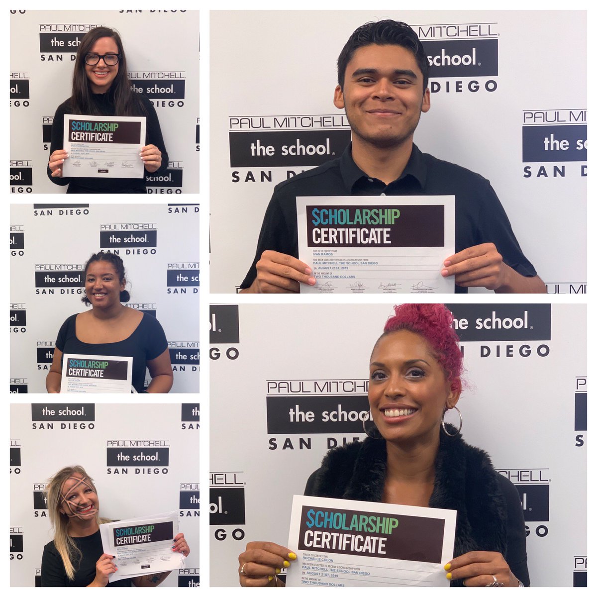 sandiego_pmts's tweet photo. We are jumping for joy for our newest Scholarship recipients! Did you know that we offer multiple scholarships at #pmtssd? Text Scholarship to 618.356.4041 for more info!

#pmts #cosmetologyschool #sdcosmetologyschool #scholarship #freemoney https://t.co/sF680S89NG