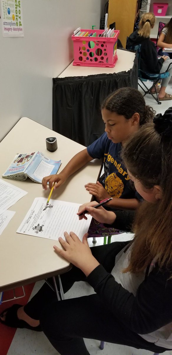 khayes0203's tweet photo. Practicing writing dialogue with our characters, Barky VonPointer and Ziggy Star-Ruff. The Ss paired up with a partner and took turns writing dialogue for each character. I always love hearing what conversations they create! Bonus, the Ss love it! @PanthersEMS @TCSPublic https://t.co/FLDBbOrNW9