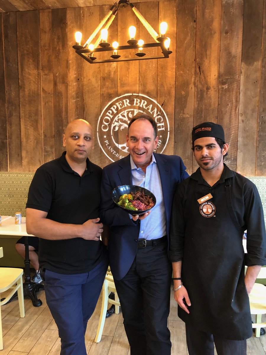 Enjoying the General Copper Bowl with Harry and Ujjwal @copperbranchbrampton. Yum!