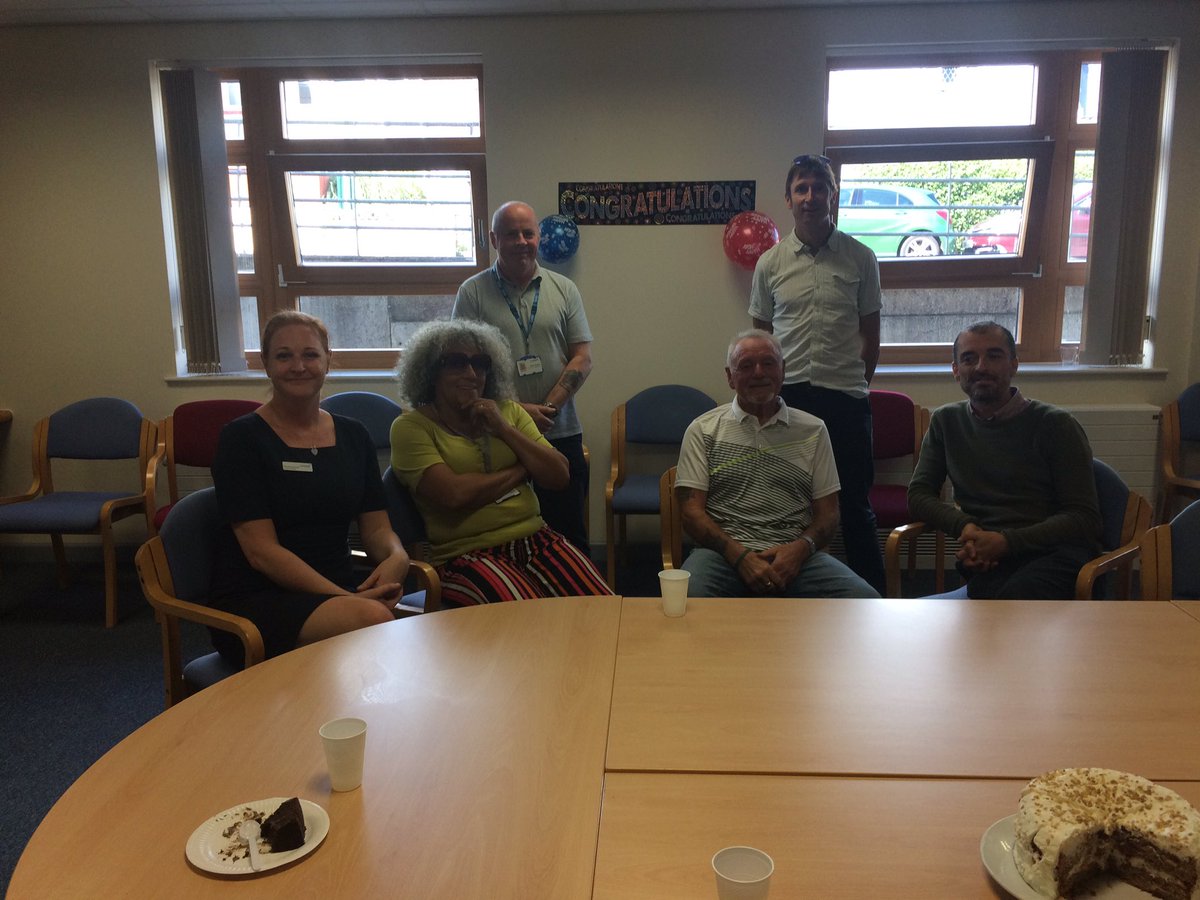 Great gathering today of a few of our Home Treatment Team staff - Celebrating 20 years of offering an intensive service for people who might otherwise have been in a psychiatric hospital. One of the great innovations of the NHS.