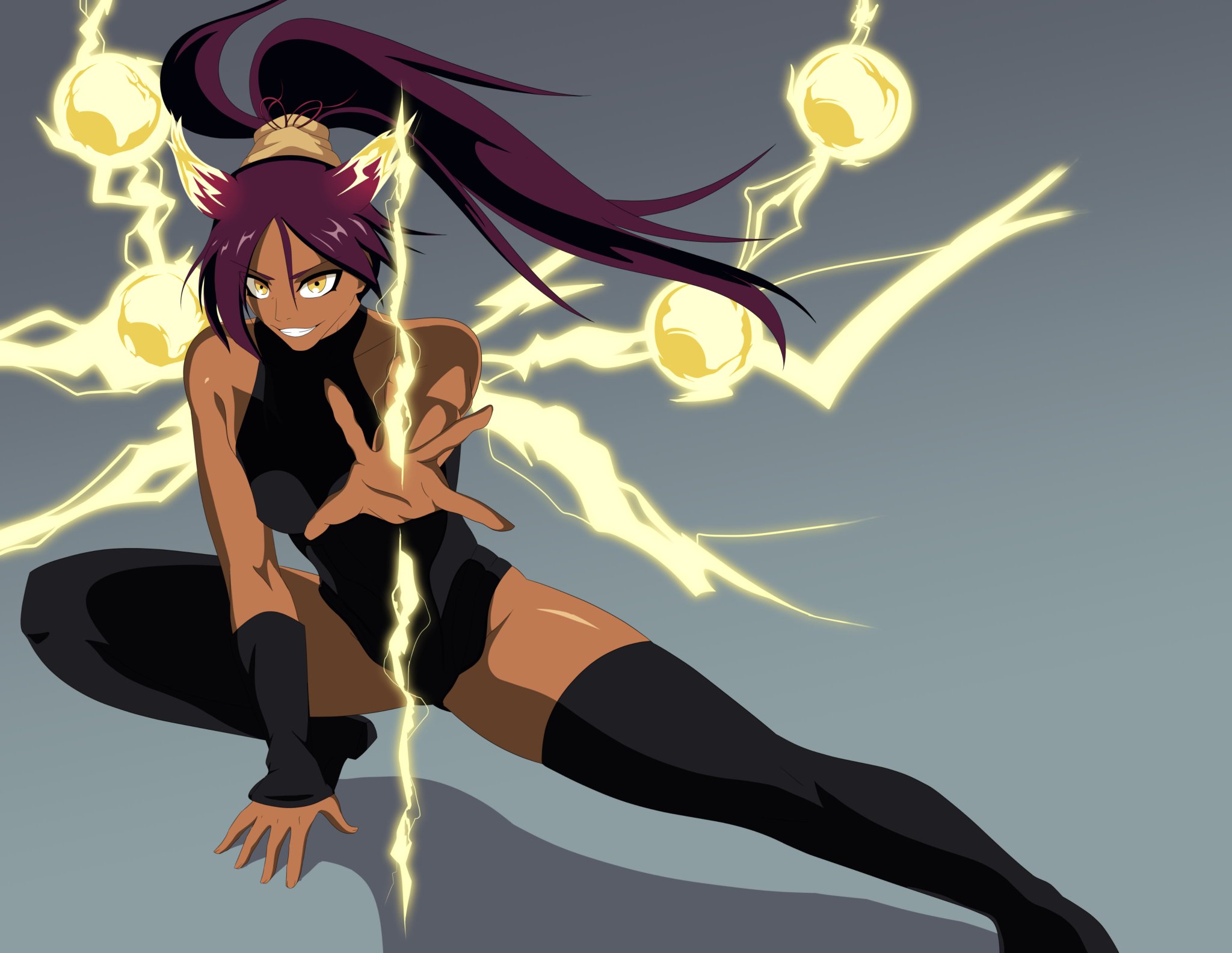 “Here;s Raijin Senkei Yoruichi since I wanted to make some Bleach stuff :D&...