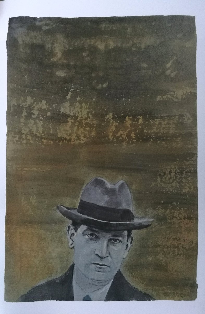 General Michael Collins was shot dead at #bealnablath on this day in 1922 during the #irishcivilwar It was a traumatic time for the nation, one with far reaching consequences. #painting from #thesplit #exhibition @KevKavGallery 2014
