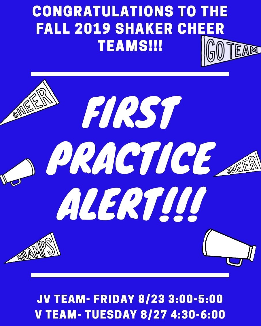 ShakerBlueBison's tweet photo. RT ShakerVarCheer "Congratulations to those making Varsity Cheer for the 2019 Fall Season! #SHAKERCHEER https://t.co/baWK8oBc1w"