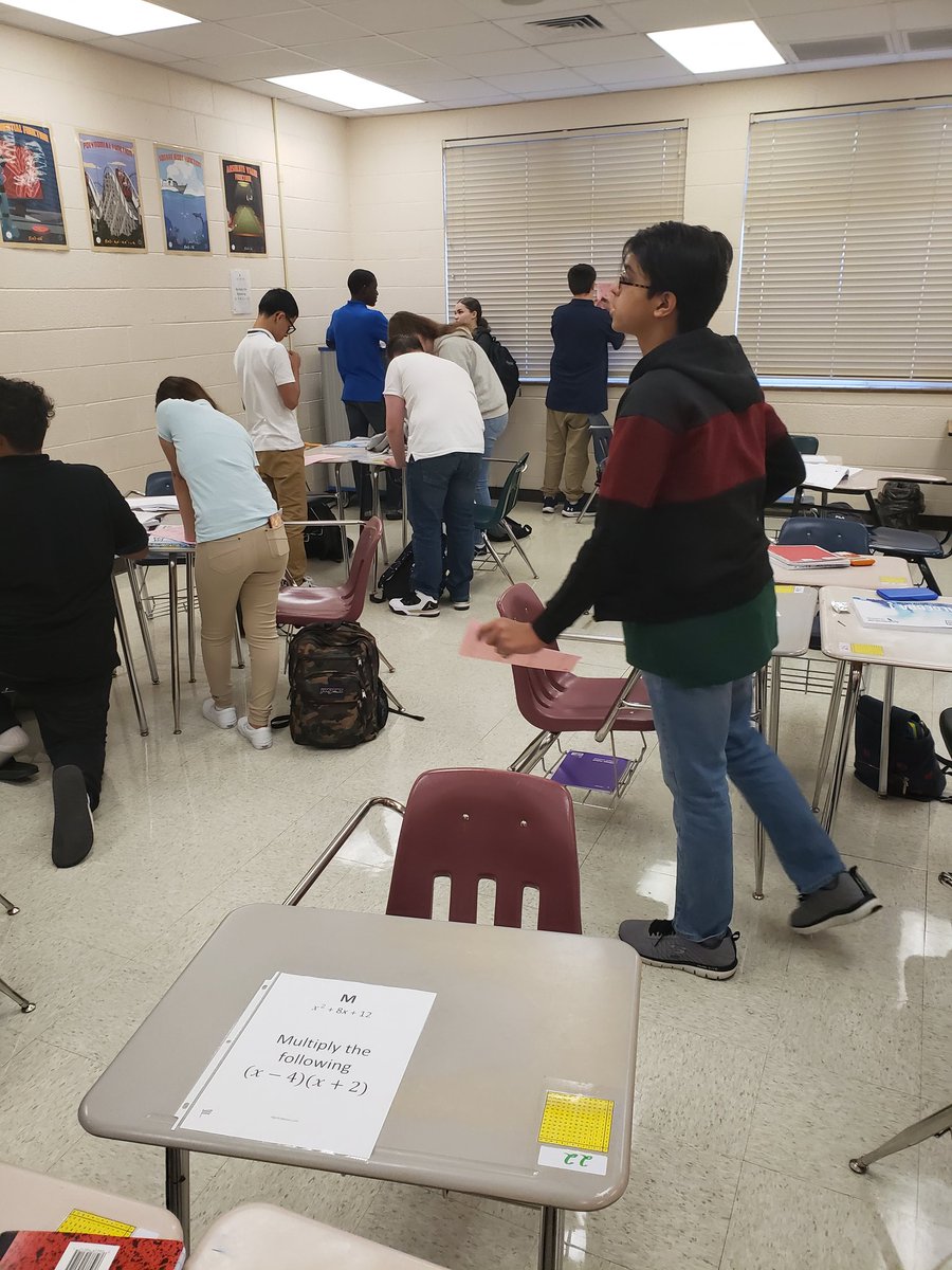 SchwentToClass's tweet photo. Practicing double distribution with an @AlgebraNationFL carousel.  Nice brain sweat first thing in the morning! #onourwaytoanA https://t.co/nvquGKzZEL