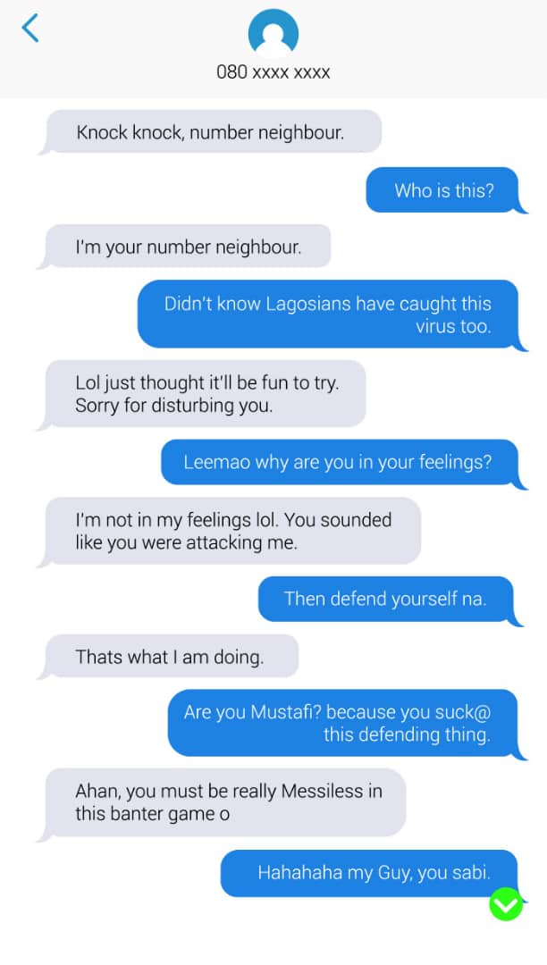 tomi_adesina's tweet image. Chapter 1 of #WLFT: I jumped on a trend and gained a friend.

"Are you Mustafi? Because you suck @ this defending thing."

I'd never miss a chance to take a swipe at #Arsenal 😭😭😭😭

Read here: tomiadesina.wordpress.com/2019/08/22/cha…

#numberneighbor
#numberneighbour 
#WithLoveFromTwitter