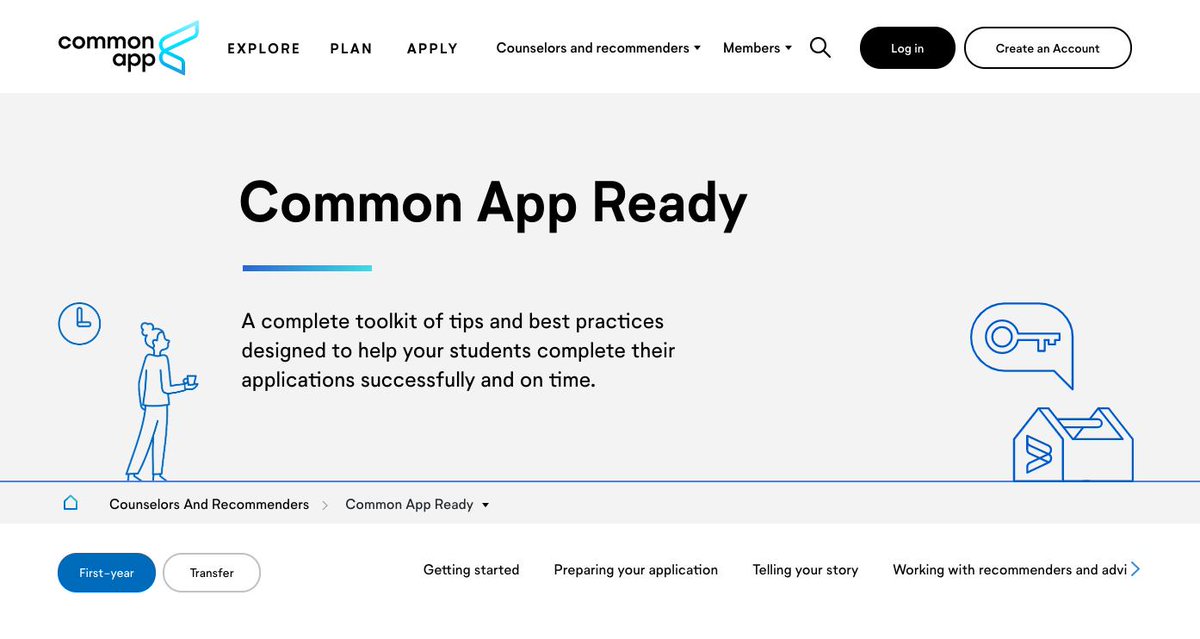 CommonApp's tweet photo. @ACTEquity A3: Resources like #CommonAppReady can help counselors, advisors, and mentors work with students to help them understand every aspect of the college process. https://t.co/Da6LBfaWlA #FirstGenerationChat https://t.co/sQta88vmyU