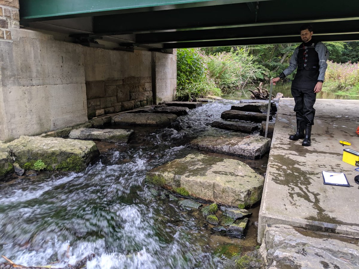 Still in the field doing passability assessments on barriers with @DrAVowles!! Another good day. Some of these will be a real problem for #fishpassage. Also nice to see some great fish friendly modifications to existing barriers!! @UoS_ICER @AMBERtools