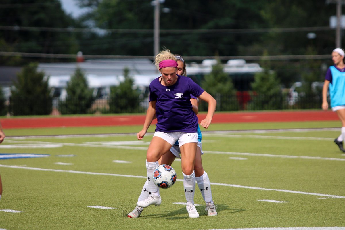 Athletics_IWA's tweet photo. I mean...I guess you guys look good in purple 😎! Good luck this year, Gator and Liz! @AlliFrederking @IncarnateSoccer https://t.co/W2McTra3hb