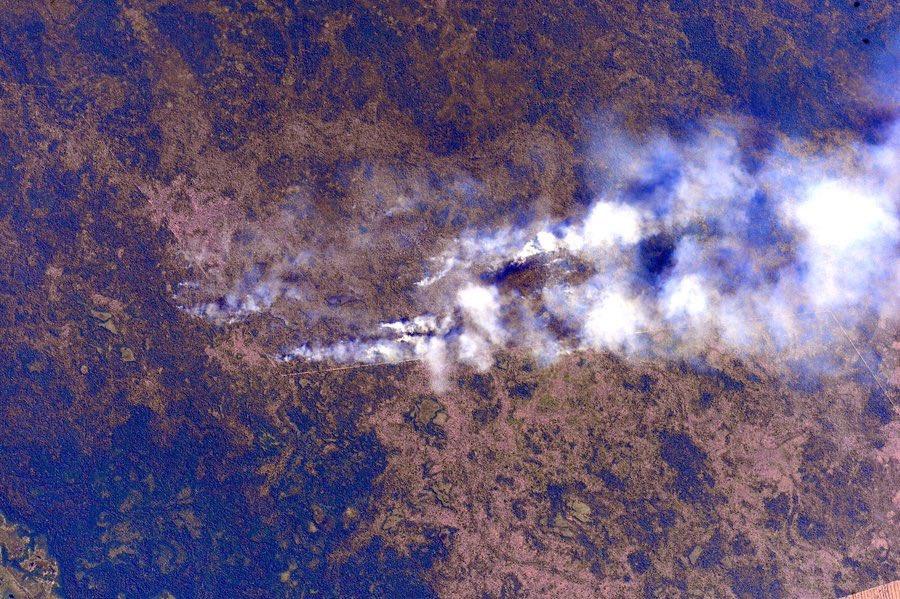 StationCDRKelly's tweet photo. Deforestation changes the face of our planet. Between my first flight in 1999 and last in 2016, I noticed a difference in the #Amazon. Less forest more burning fields. The #AmazonRainforest produces more than 20% of the world's oxygen. We need O2 to survive! https://t.co/CQDLLaT7DE