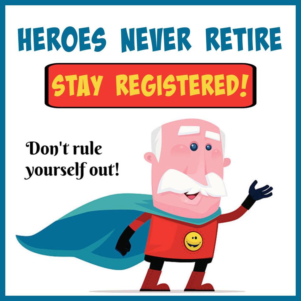 DonateLifeCA's tweet photo. Heroes never retire, and neither should you! Don't rule yourself out as an organ, eye and tissue donor because of age or illness, you never know if you could become a donor someday and save lives! Register today: https://t.co/kbfFESjQQl #DonateLife #OrganDonation #SayYES https://t.co/KNXyTwjvVG