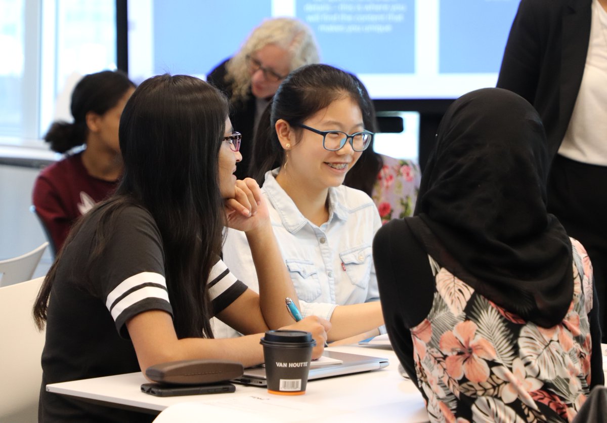 FDMGroup's tweet photo. Yesterday, our #Toronto centre partnered up with @hEr_VOLUTION to host an inspiring training event, where #STEMingUP students received insight on presenting their personal brand and worked on a #JavaScript and #Python group challenge! #FDMcareers https://t.co/g3plqWnPpc