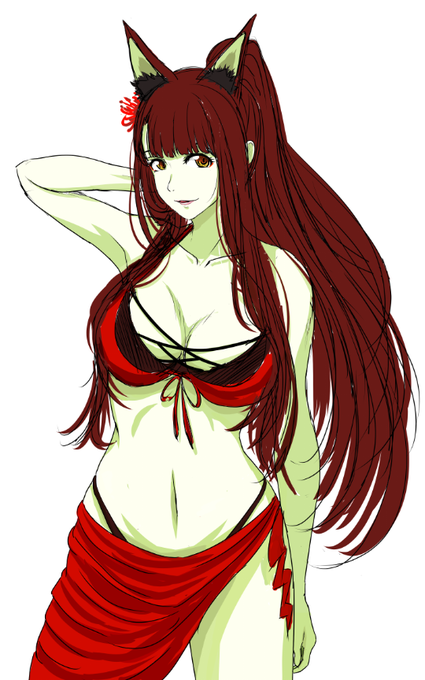 昨日の下書き続き。垂れ目にして胸から下が短かったので修正。 