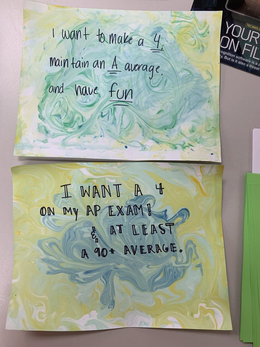 AP Chemistry students spent some time today making goals for this school year. Who said goal making has to be boring?