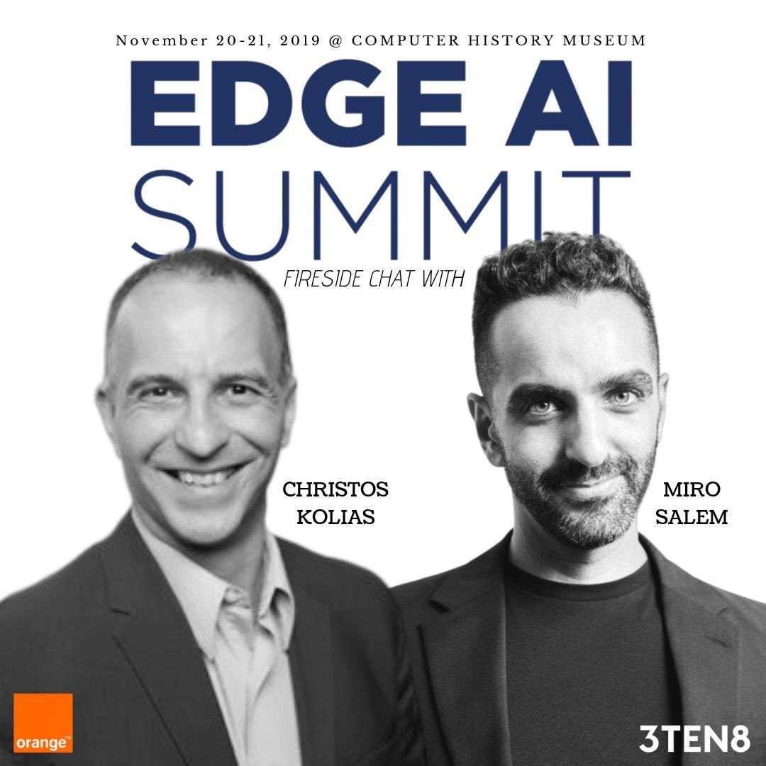 atMiro's tweet photo. I'm honored to share the stage with @ckolias of @orange at #edgeaisummit. https://t.co/xliRLBPpE8
