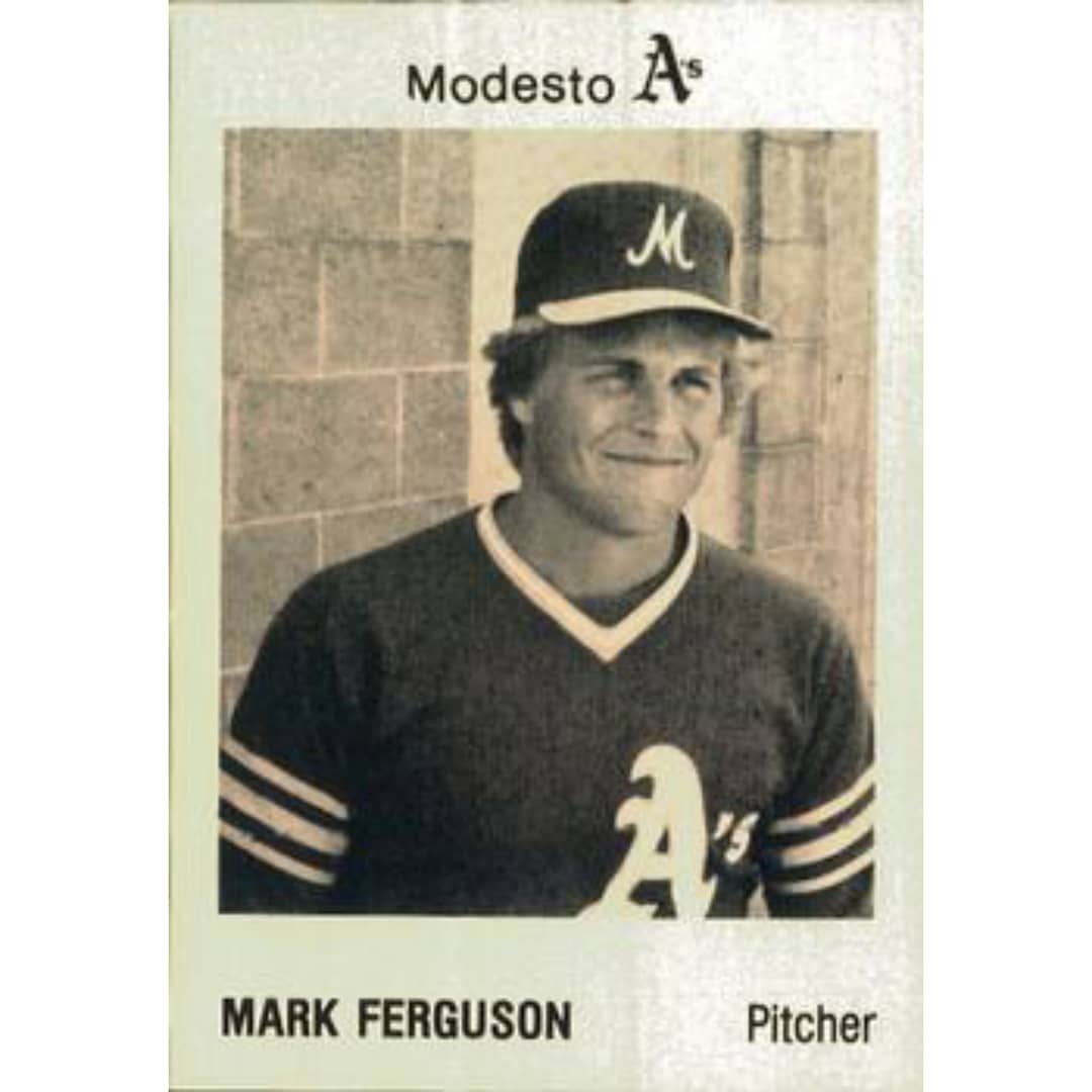 CL_History's tweet photo. #OTD | On 8-22-82 Modesto A's pitcher, Mark Ferguson, threw his 4th consecutive shutout &amp; his 8th of the year. Both are still @CalLeague1 records. Ferguson helped his team to a Cal League Championship with 17 wins, 124 Ks, &amp; a 1.77 ERA #CalLeagueHistory #MiLB #Modesto #ModestoAs https://t.co/lGKxXSVFBq