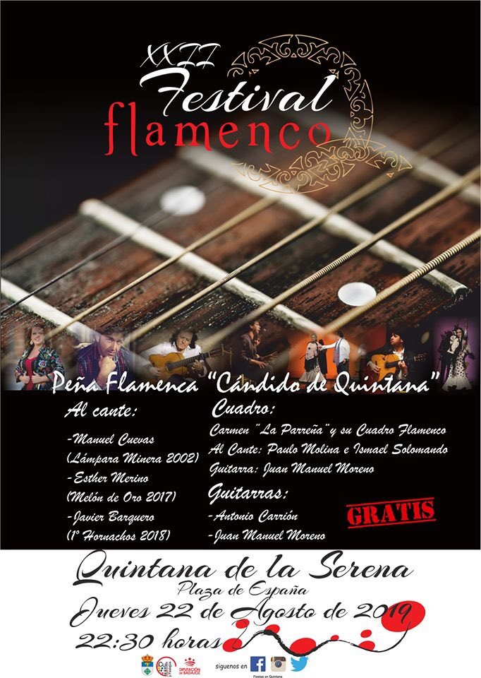 Esta noche os veo en #QuintanadelaSerena ¿Quién se apunta?

#ManuelCuevas #Flamenco #FestivalFlamenco <a href="/manuelcuevas77/">Manuel Cuevas</a>