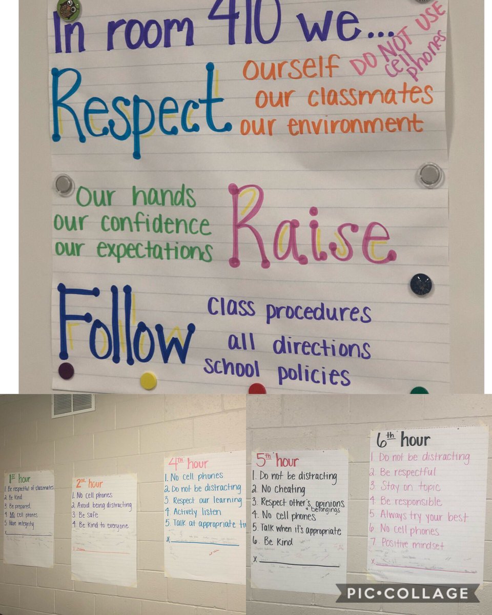 amandarn0ld's tweet image. Today Ss learned about my non-negotiable rules &amp;amp; then created their own rules for each hour. They had to sign their names to show their investment #ownyourlearning #troytribe #actforimpact #middleschool