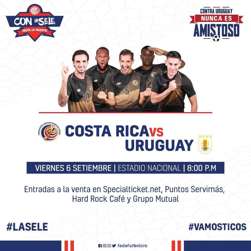 ESPN Deportes Radio (@espndradio) on Twitter photo La Federación Costarricense de Fútbol confirma que solo enfrentará a Uruguay en la fecha FIFA de setiembre.
El cuerpo técnico de los ticos decidió aprovechar la fecha para realizar la mayor cantidad de entrenamientos posibles de cara a la Liga de Naciones.
Vía <a href="/Stephaniefutcr/">Stephanie Chaverri C</a> La Federación Costarricense de Fútbol confirma que solo enfrentará a Uruguay en la fecha FIFA de setiembre.
El cuerpo técnico de los ticos decidió aprovechar la fecha para realizar la mayor cantidad de entrenamientos posibles de cara a la Liga de Naciones.
Vía <a href="/Stephaniefutcr/">Stephanie Chaverri C</a>