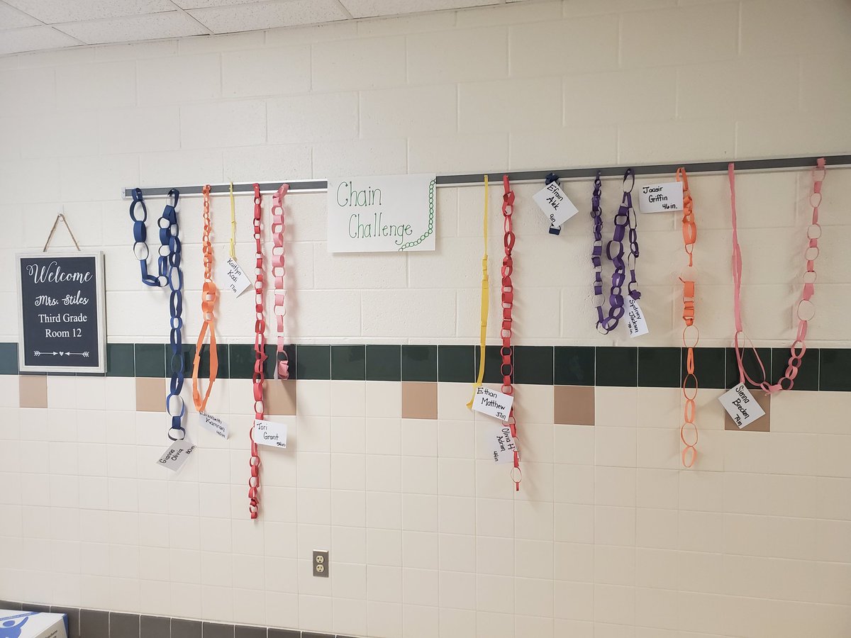 Our first day Chain Challenge.  #STEM #teamwork