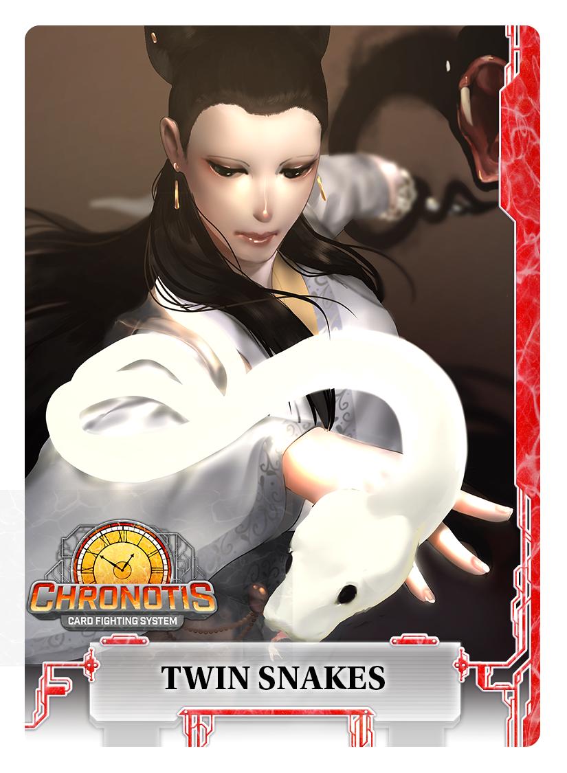 PlayChronotis's tweet photo. As the "White Snake Deity" hailing from Serraria, Bai can wield "Twin Snakes" that show her otherworldly nature. 
But some may feel intimidated by that power... #indiegame #gamedev #indiedev
Artist: @kotori_mouchi https://t.co/NPADgnYN84