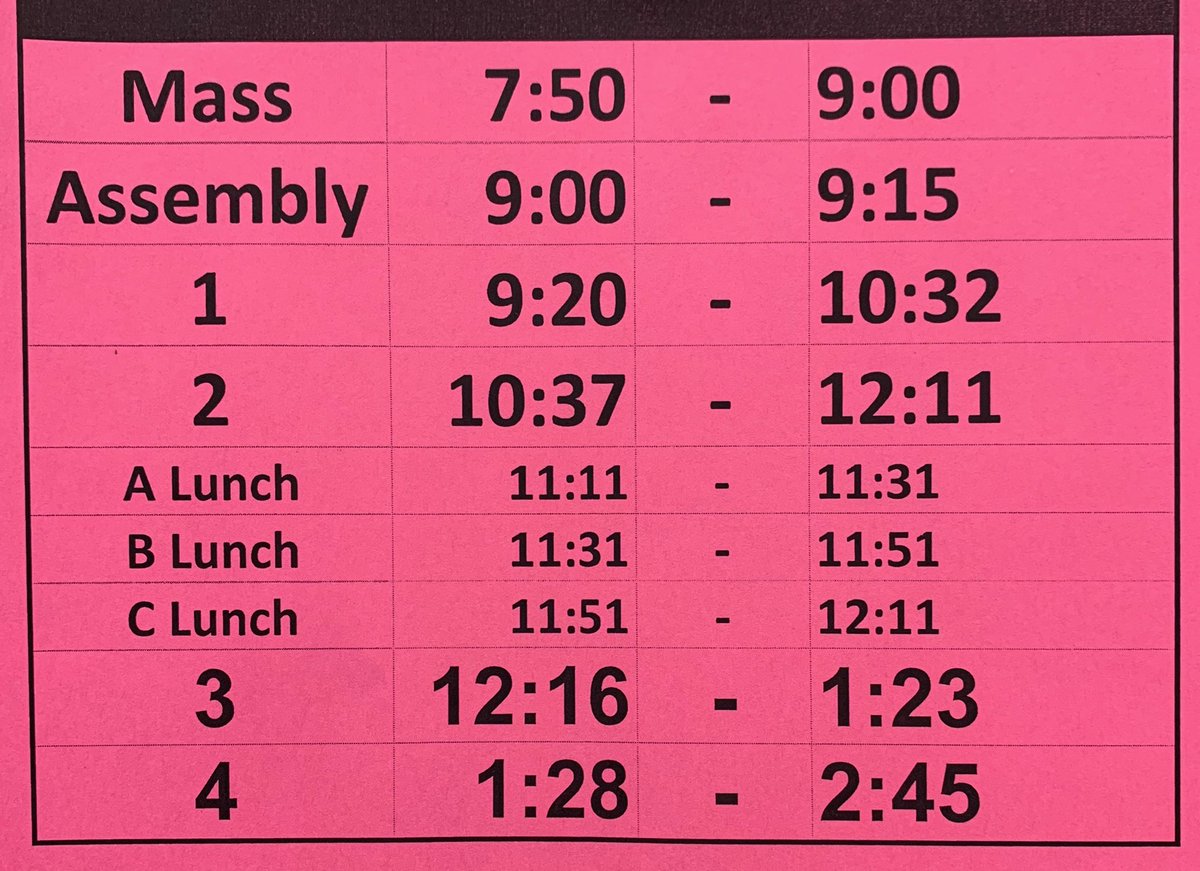 AngelaOlson19's tweet photo. Welcome Back Saints!
iPads in 1st block and meet in the gym to kick off the year with mass. #FearlessInChrist https://t.co/xYShzzXg8m
