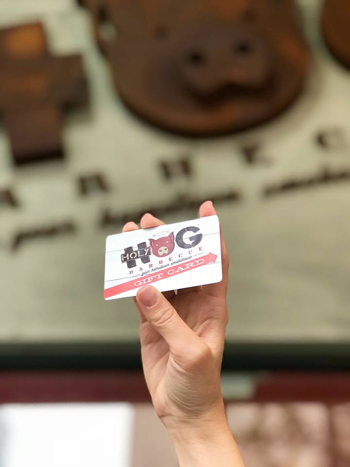 Need a last minute birthday gift idea? Give the gift that keeps on giving! Pick up a giftcard from Holy Hog to give them what they really want... BBQ!