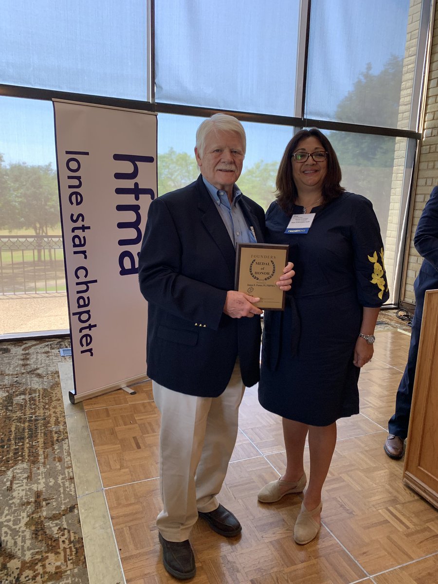 LoneStarHFMA's tweet photo. Jim Foster was honored as the Medal of Honor recipient for outstanding leadership within HFMA. https://t.co/ntbp5KrUY6